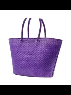 Kiara Shoes Borsa in Raffia Lilla Sale