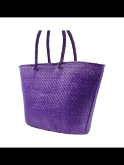 Kiara Shoes Borsa in Raffia Lilla Sale