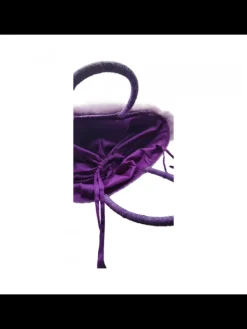 Kiara Shoes Borsa in Raffia Lilla Sale