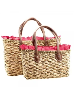 Kiara Shoes BORSA IN VIMINI CON... Rosso Hot