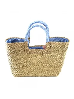 Kiara Shoes BORSA IN VIMINI INTRECCIATA... Turchese Outlet