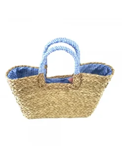 Kiara Shoes BORSA IN VIMINI INTRECCIATA... Turchese Outlet