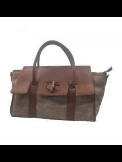 Kiara Shoes Borsa marrone con manici in... Discount