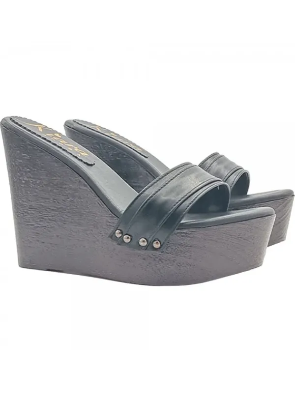 Kiara Shoes CALZATURA A ZEPPA NERA Nero