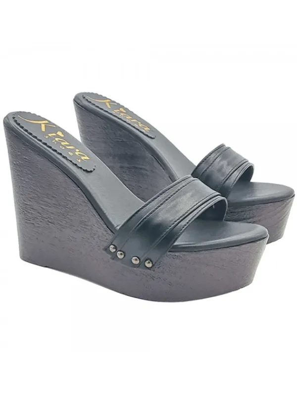 Kiara Shoes CALZATURA A ZEPPA NERA Nero