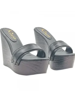 Kiara Shoes CALZATURA A ZEPPA NERA Nero