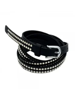 Kiara Shoes CINTURA CON BORCHIE Nero Discount