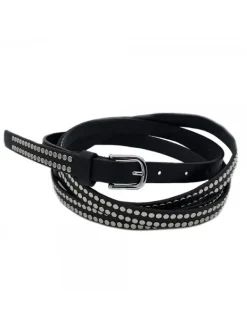 Kiara Shoes CINTURA CON BORCHIE Nero Discount