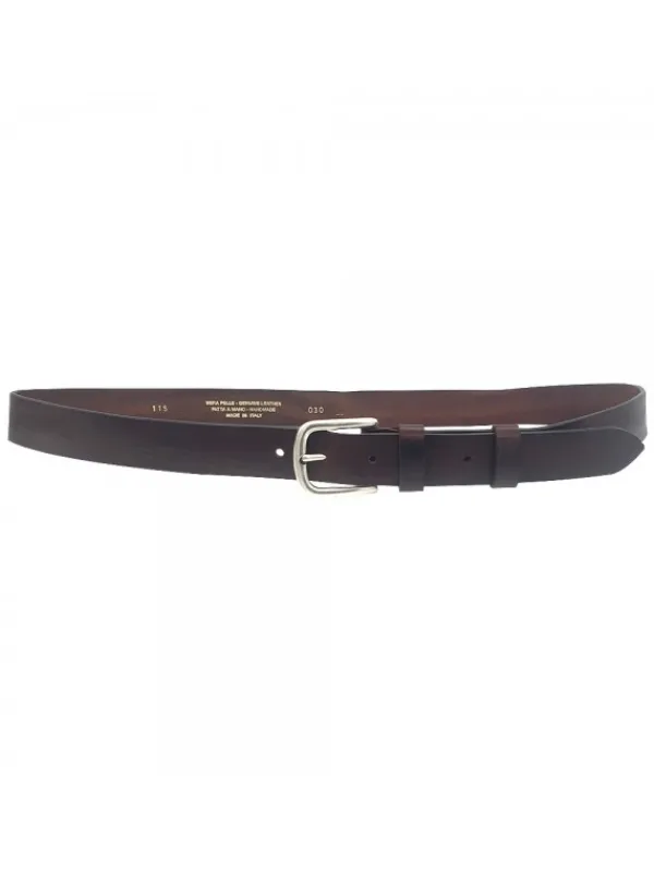 Kiara Shoes CINTURA UNISEX IN PELLE CON... Marrone