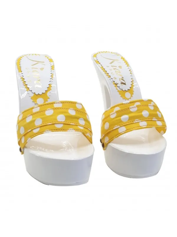 Kiara Shoes MULES BIANCHI CON FASCIA A... Giallo Best