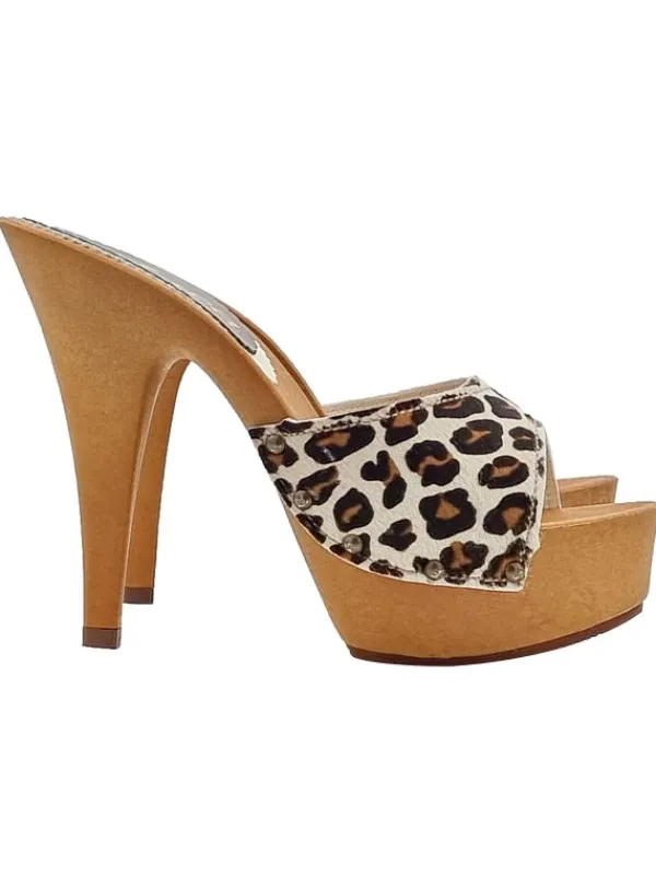 Kiara Shoes MULES IN PELLE A STAMPA... New