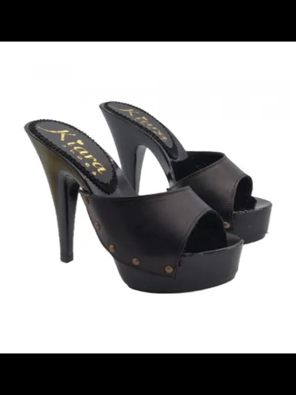 Kiara Shoes MULES NERI CON FASCIA IN... Nero New