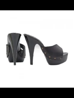 Kiara Shoes MULES NERI CON FASCIA IN... Nero New