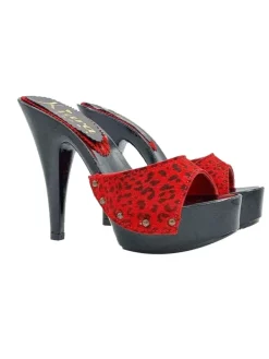 Kiara Shoes MULES NERI CON FASCIA IN... Rosso Hot