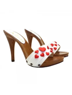 Kiara Shoes REGALO SAN VALENTINO ZOCCOLI BIANCO Sale