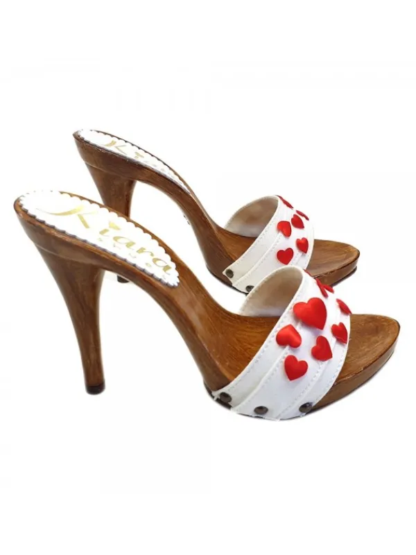 Kiara Shoes REGALO SAN VALENTINO ZOCCOLI BIANCO Sale