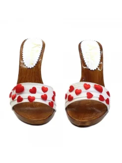 Kiara Shoes REGALO SAN VALENTINO ZOCCOLI BIANCO Sale