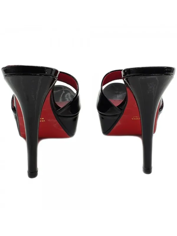 Kiara Shoes SABOT IN VERNICE NERA FINO... Nero Best