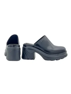 Kiara Shoes SABOT NERI CON TACCO 8 CM Nero