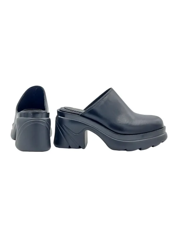 Kiara Shoes SABOT NERI CON TACCO 8 CM Nero