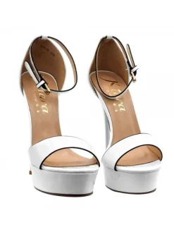 Kiara Shoes SANDALI ALTI IN VERNICE... BIANCO Outlet