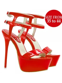 Kiara Shoes SANDALI ALTISSIMI IN... Rosso Online