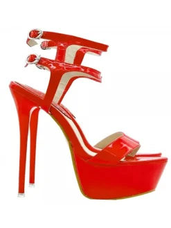 Kiara Shoes SANDALI ALTISSIMI IN... Rosso Online