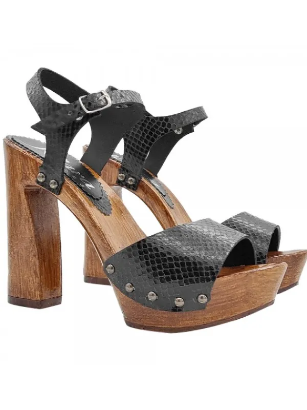 Kiara Shoes Sandali Artigianali in... Nero New