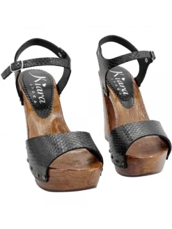 Kiara Shoes Sandali Artigianali in... Nero New