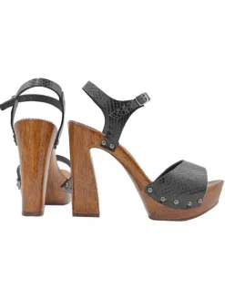 Kiara Shoes Sandali Artigianali in... Nero New