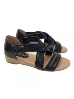 Kiara Shoes SANDALI BASSI NERI CON... Nero
