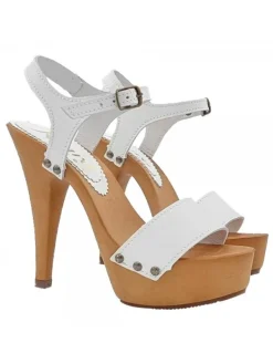 Kiara Shoes SANDALI BIANCHI IN PELLE... BIANCO Outlet