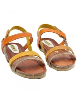 Kiara Shoes SANDALI BICOLORE COMODI CON...