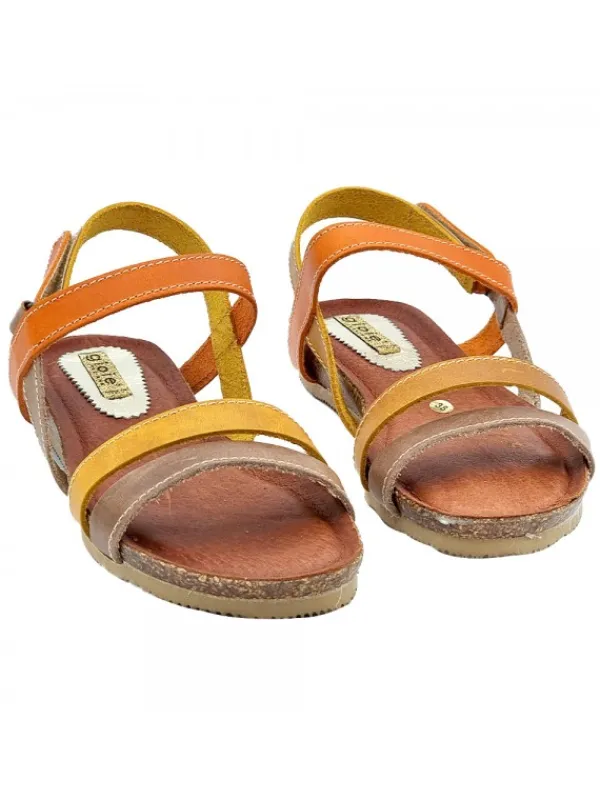 Kiara Shoes SANDALI BICOLORE COMODI CON...