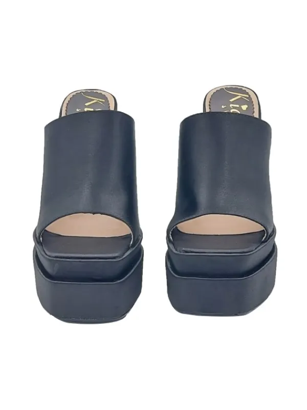 Kiara Shoes SANDALI CON DOPPIO PLATEAU... Nero Discount