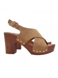 Kiara Shoes SANDALI DA DONNA TACCO 9 CM... Marrone