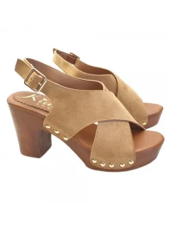 Kiara Shoes SANDALI DA DONNA TACCO 9 CM... Marrone
