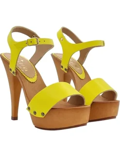 Kiara Shoes SANDALI GIALLI IN PELLE CON... Giallo Discount
