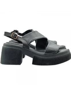 Kiara Shoes SANDALI PLATFORM NERI IN... Nero New