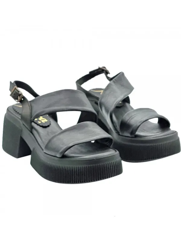 Kiara Shoes SANDALI PLATFORM NERI IN... Nero New