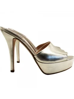 Kiara Shoes SANDALI CON TACCO... Platino Best