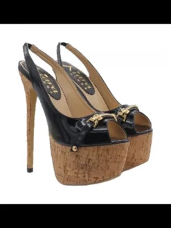 Kiara Shoes Sandali Sexy tacco a spillo... Nero Outlet