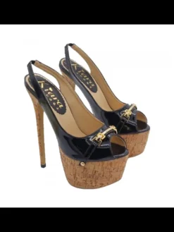 Kiara Shoes Sandali Sexy tacco a spillo... Nero Outlet