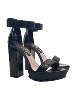 Kiara Shoes SANDALO COCCODRILLO CON... Nero Outlet