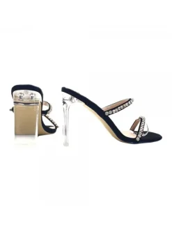 Kiara Shoes SANDALO CRYSTAL CON STRASS... Nero Hot