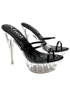 Kiara Shoes SANDALO CRYSTAL TACCO ALTO... Nero Clearance