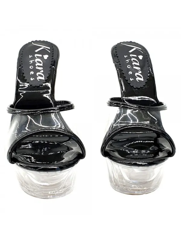 Kiara Shoes SANDALO CRYSTAL TACCO ALTO... Nero Clearance
