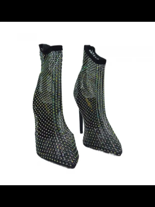 Kiara Shoes Tronchetti da donna a punta... Nero Best
