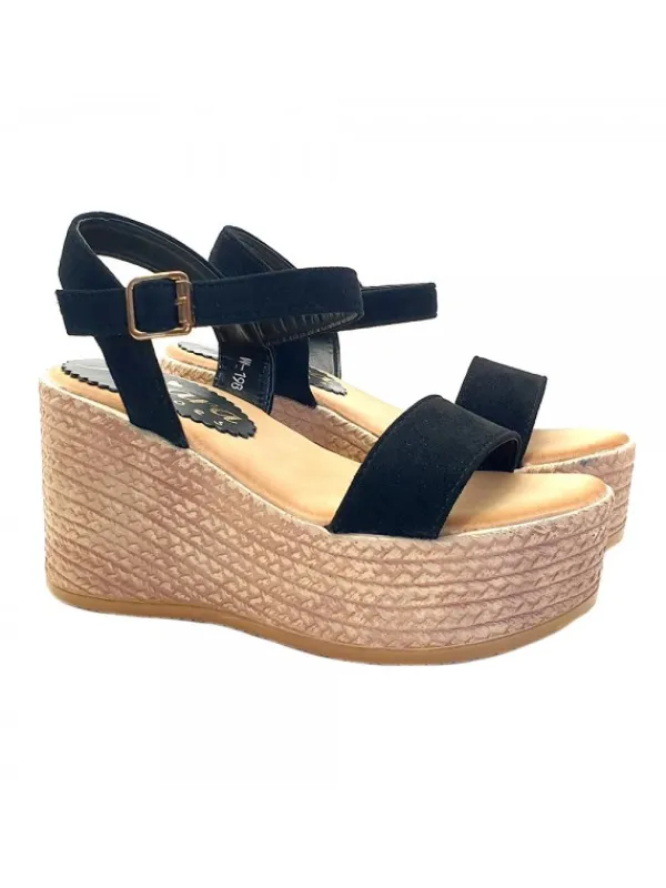 Kiara Shoes ZATTERONE IN CAMOSCIO CON... Nero