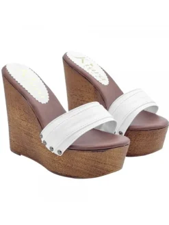 Kiara Shoes ZEPPA BIANCA CON TACCO 13 CM BIANCO Sale